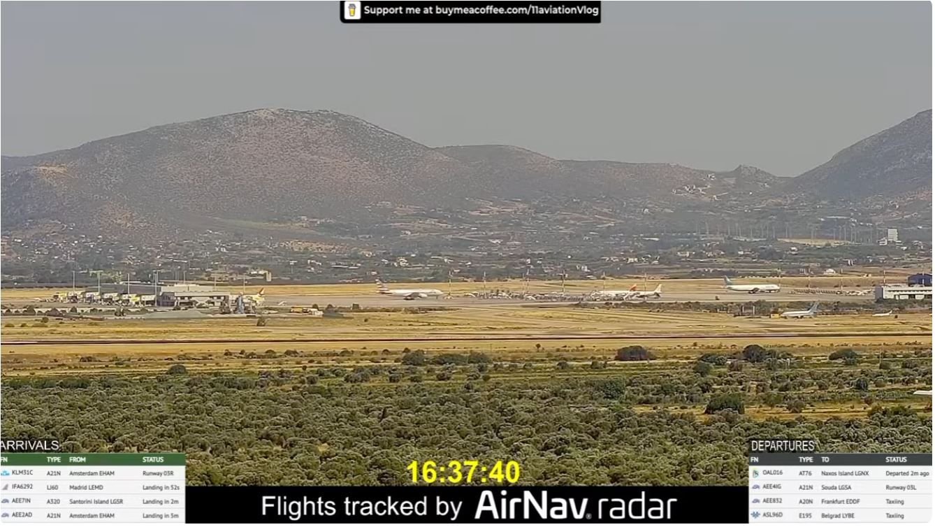 webcam Aéroport international d'Athènes Elefthérios-Venizélos
