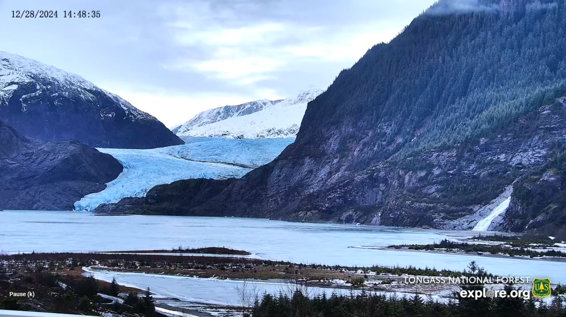 webcam Mendenhall Glacier