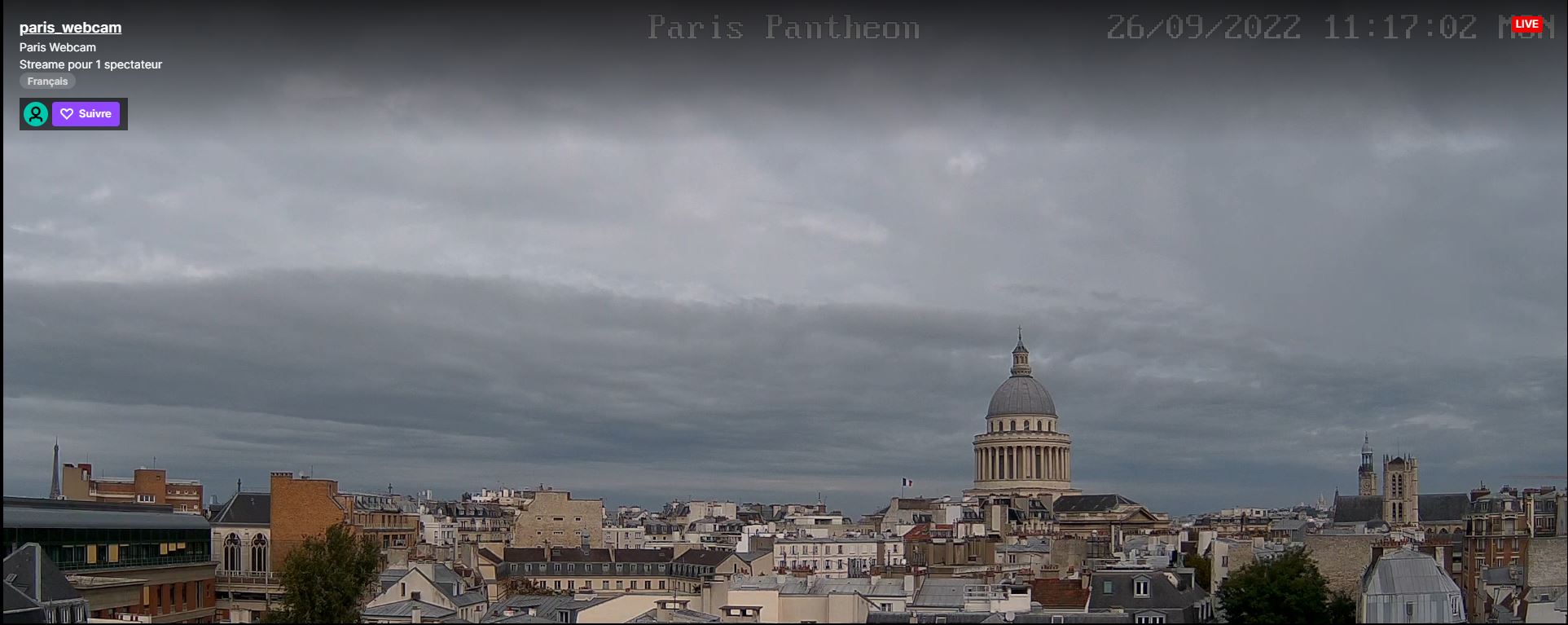 webcam Paris - Panthéon